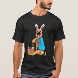 German Shepherd Easter Bunny Eggs Easter Day Dog T-Shirt