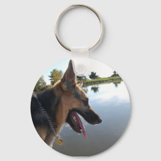German Shepherd/Enjoying the View Key Ring