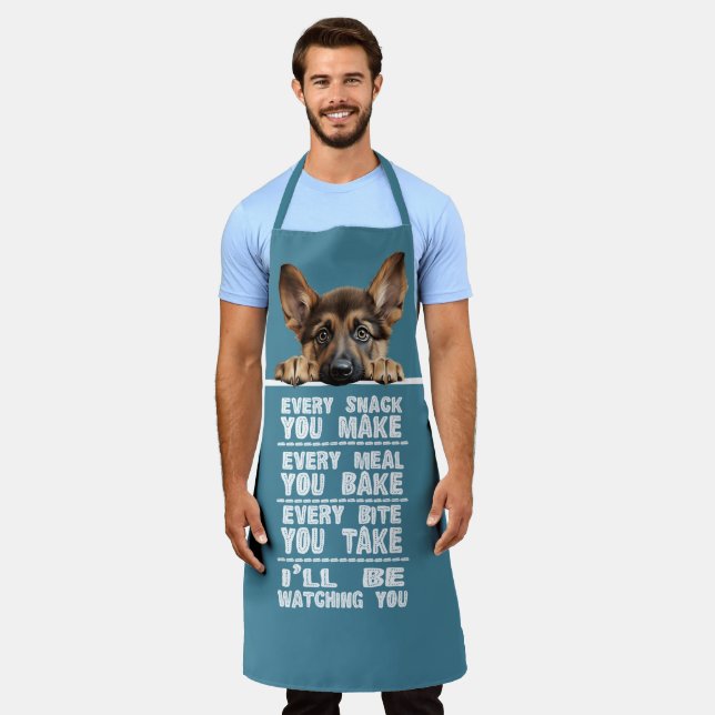 German Shepherd Every Snack You Make Apron (Worn)