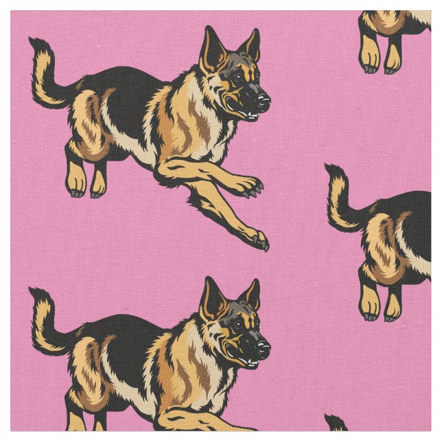 German Shepherd Fabric (Close Up)