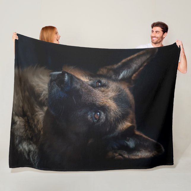 German Shepherd Fleece Blanket (In Situ)