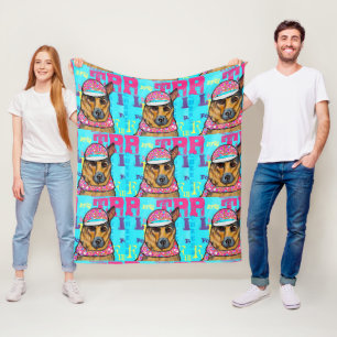German Shepherd Fleece Blanket