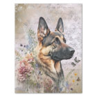 German Shepherd Floral Dog