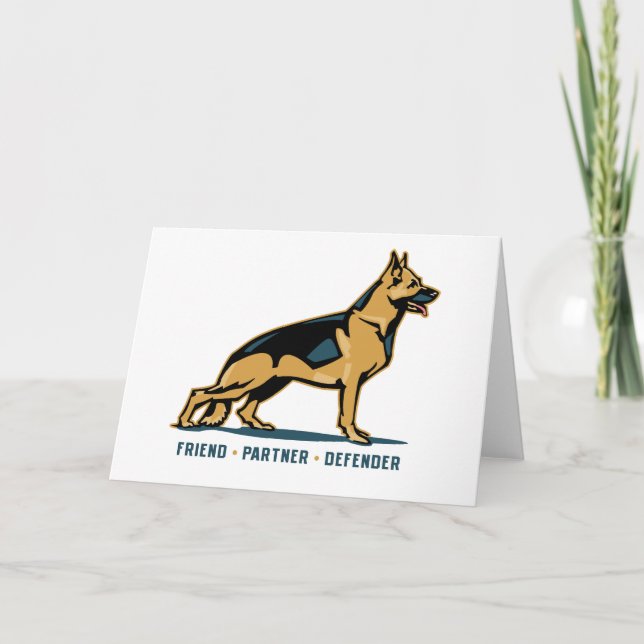 German Shepherd Friend Card (Front)
