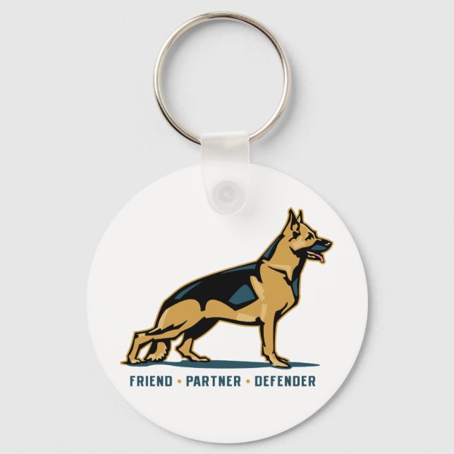 German Shepherd Friend Key Ring (Front)
