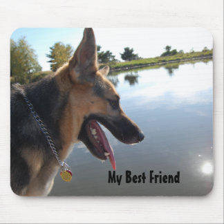 German Shepherd Friend Mouse Pad