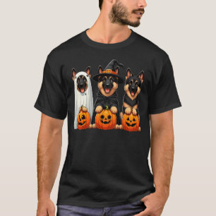 German Shepherd Ghost Halloween Dog Lovers T-Shirt