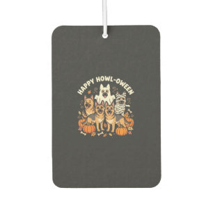 German Shepherd Ghost Halloween Howl-Oween Design_ Car Air Freshener