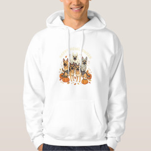 German Shepherd Ghost Halloween Howl-Oween Design_ Hoodie