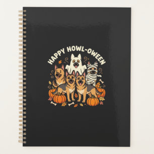 German Shepherd Ghost Halloween Howl-Oween Design_ Planner