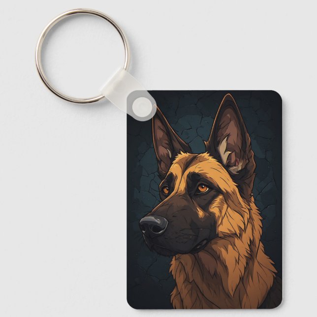 🐕 German Shepherd Gifts For Pet Owners 🐕 Key Ring (Front)