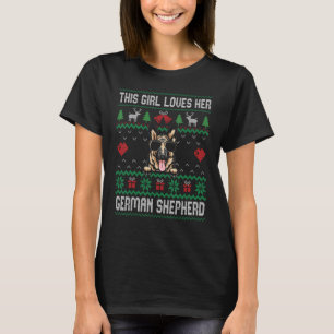 German Shepherd Girl Cool Ugly Christmas for Dog M T-Shirt