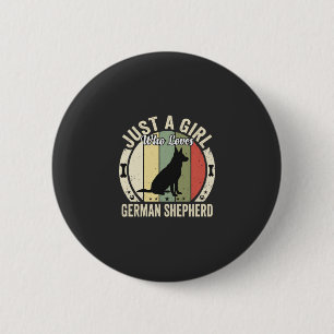 German Shepherd Girl Dog Lover Design (2)_1 6 Cm Round Badge