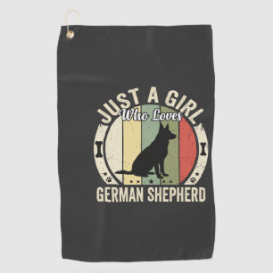 German Shepherd Girl Dog Lover Design (2)_1 Golf Towel