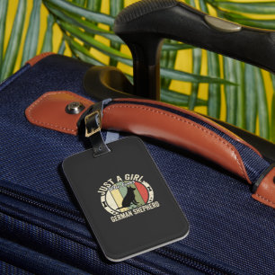 German Shepherd Girl Dog Lover Design (2)_1 Luggage Tag