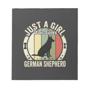 German Shepherd Girl Dog Lover Design (2)_1 Notepad