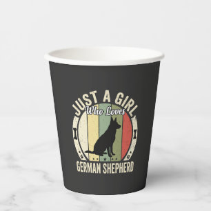 German Shepherd Girl Dog Lover Design (2)_1 Paper Cups
