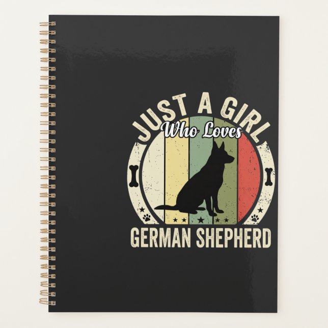 German Shepherd Girl Dog Lover Design (2)_1 Planner (Front)