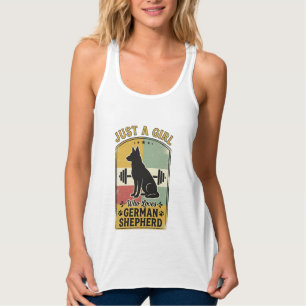 German Shepherd Girl Vintage Dog Lover Shirt Desig