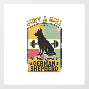 German Shepherd Girl Vintage Dog Lover Shirt Desig