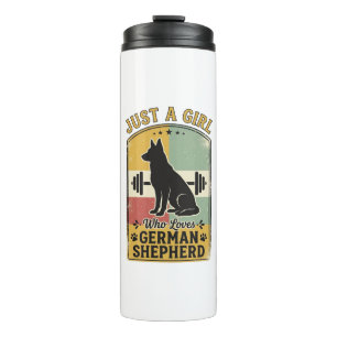 German Shepherd Girl Vintage Dog Lover Shirt Desig Thermal Tumbler