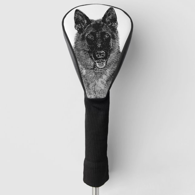 German shepherd  golf club cover (Front)