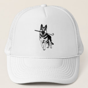 German Shepherd Golf Trucker Hat
