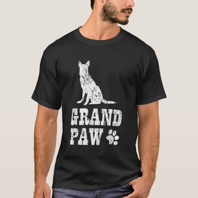 German Shepherd Grand Paw T Shirt Dog Lover Grandp (Front)