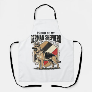 German Shepherd Graphic Vintage Engraving Dog Love Apron