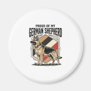 German Shepherd Graphic Vintage Engraving Dog Love Magnet