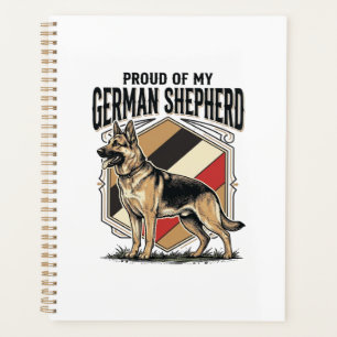 German Shepherd Graphic Vintage Engraving Dog Love Planner