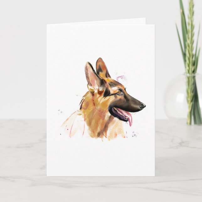 German Shepherd Greeting Card (Front)