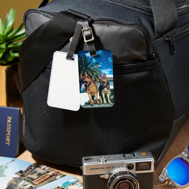 german shepherd group luggage tag (Front & Back)