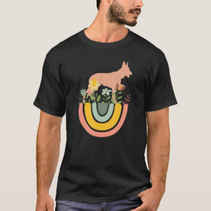 German Shepherd GSD Dog  Mum Dad Pet Rainbow Boho  T-Shirt