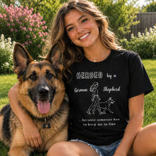 German Shepherd GSD humour black T-Shirt