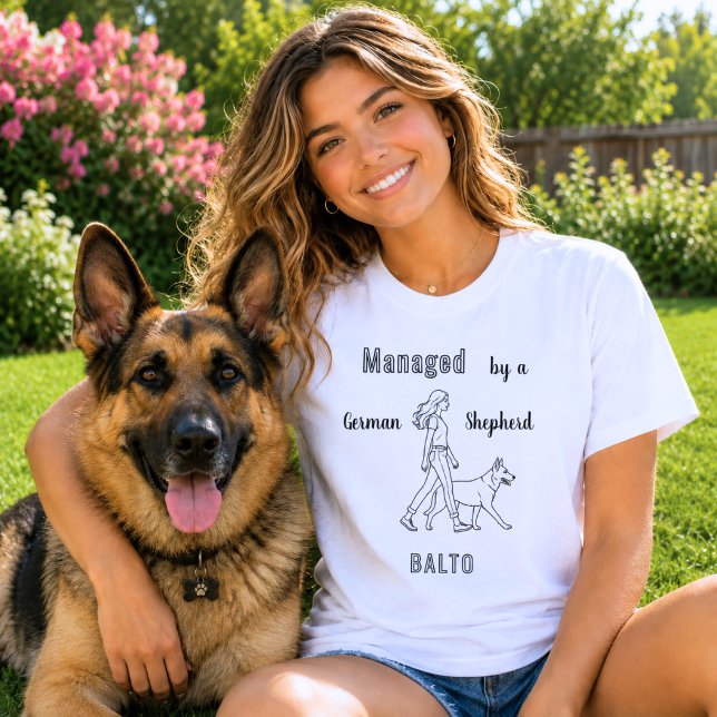 German Shepherd GSD humour managed T-Shirt (Creator Uploaded)