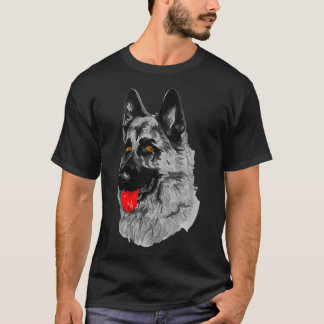 German Shepherd GSD K9 Police Dog Mum Dad Gift T-Shirt