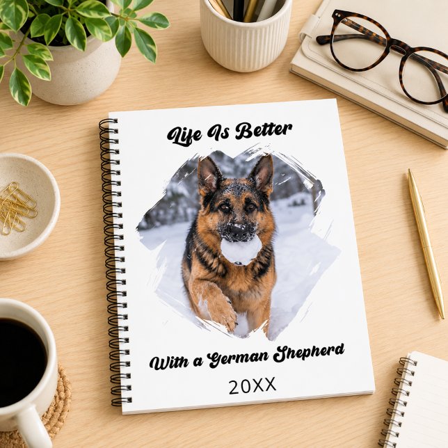 German Shepherd GSD photo Life is Better 2027 Planner (Creator Uploaded)