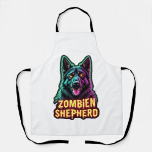 German Shepherd GSD Shep Zombie Dog Halloween Esse Apron