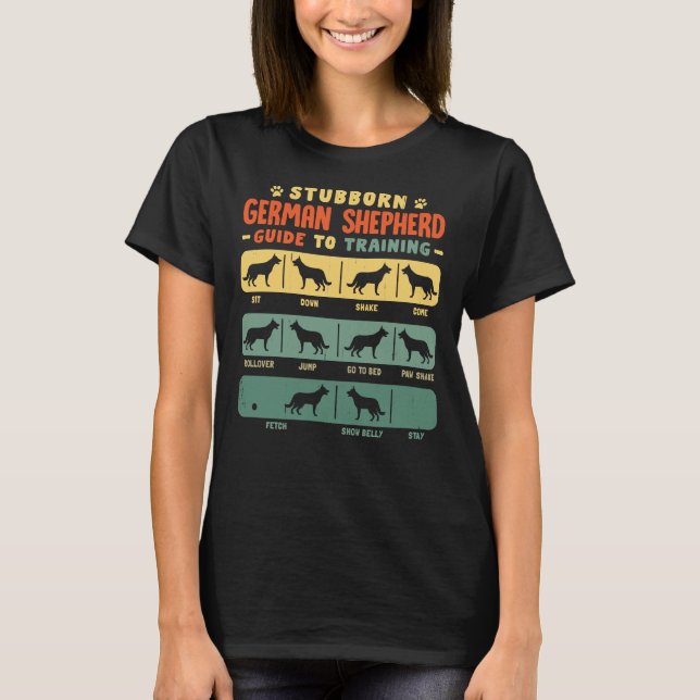 German Shepherd Guide To Traning T-Shirt (Front)