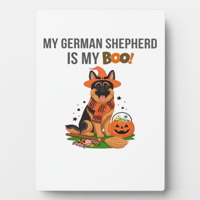 German Shepherd Halloween Costume  My German Sheph Plaque (Front)