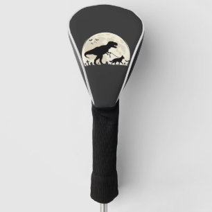 German Shepherd Halloween Dinosaur Moon Silhouette Golf Head Cover