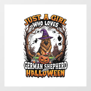 German Shepherd Halloween Dog Witch Hat Pumpkin_1