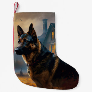 German Shepherd Halloween Scary Small Christmas Stocking