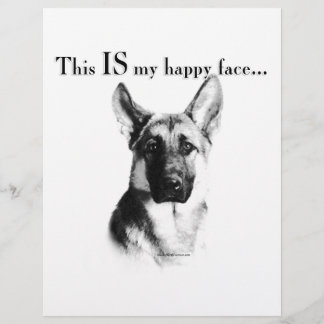 German Shepherd Happy Face