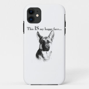 German Shepherd Happy Face Case-Mate iPhone Case