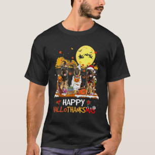 German Shepherd Happy Hallothanksmas Halloween Tha T-Shirt