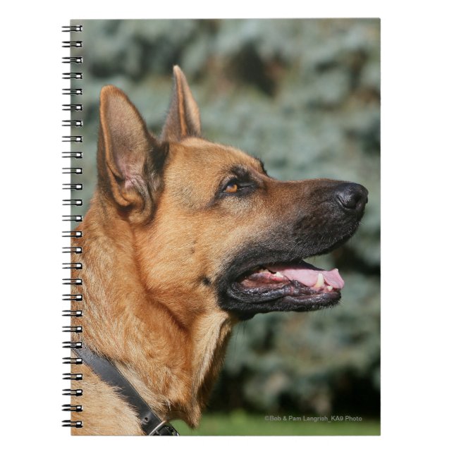 German Shepherd Headshot 1 Spiral Notebook (Front)
