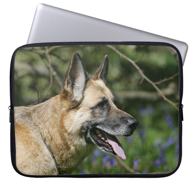 German Shepherd Headshot 3 Laptop Sleeve (Front)