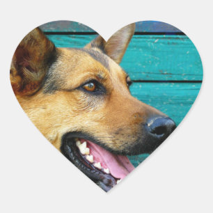 german shepherd heart sticker